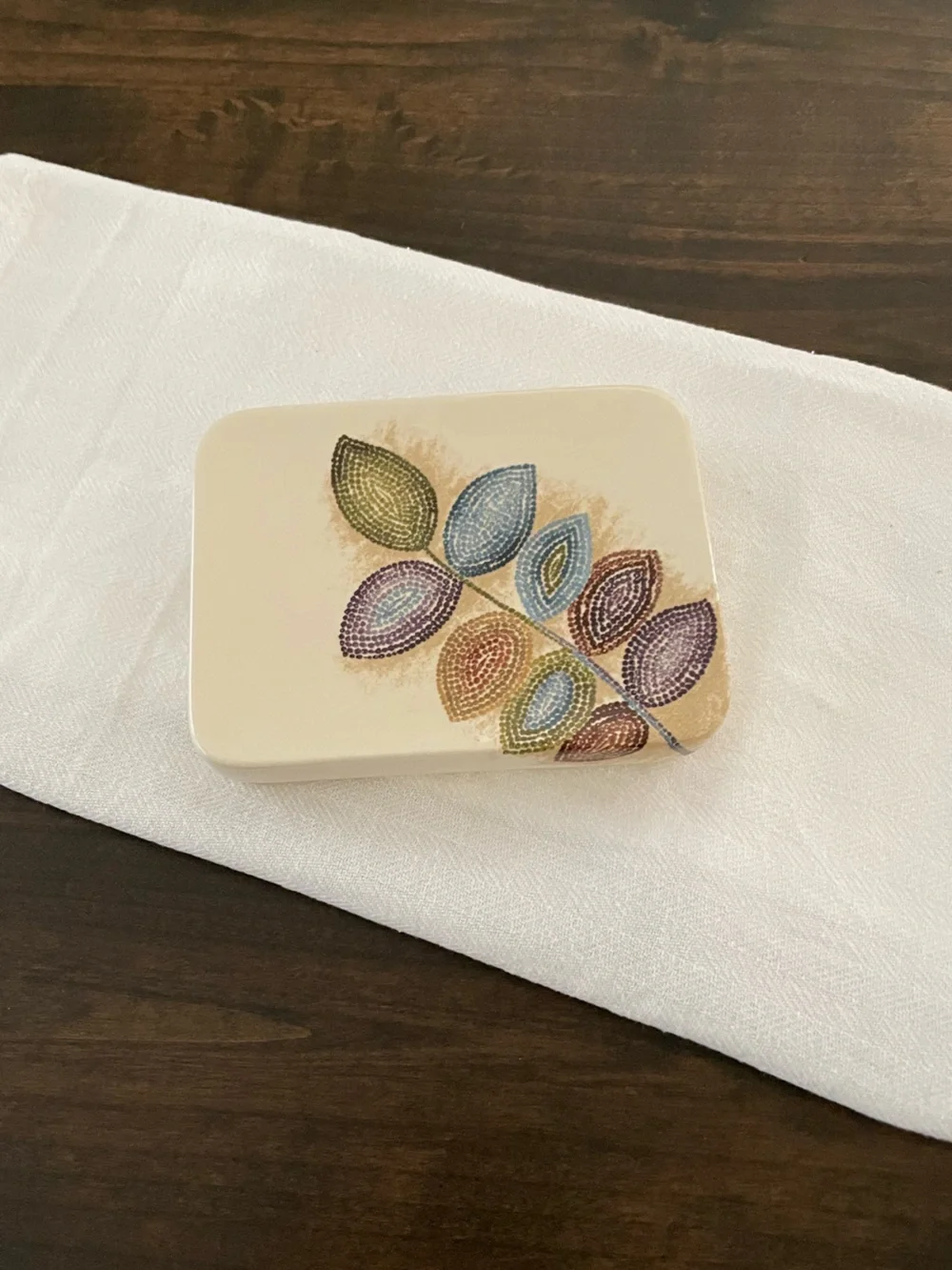 Croscill Mosaic Leaves Ceramic Soap Dish
